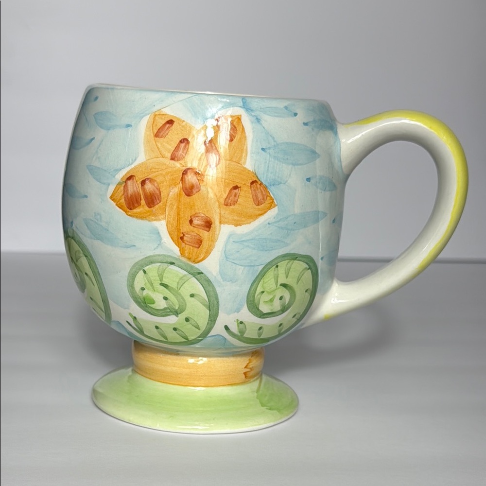 Bella Ceramica Coffee Mug‎ Floral Motif